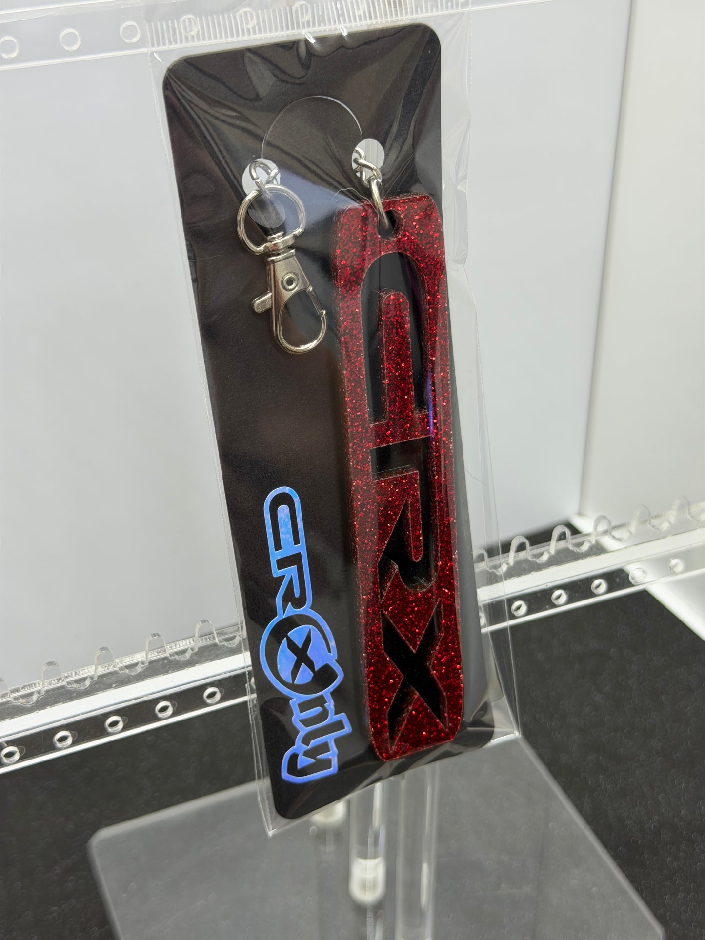 CRX Acrylic Keychain - Glitter Red