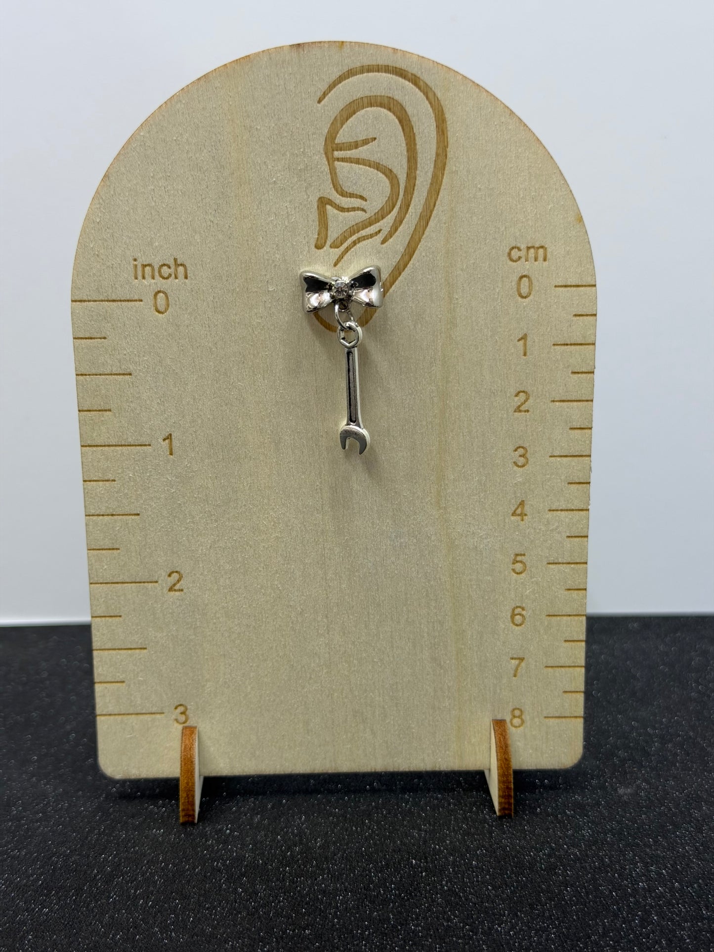 Open Box Wrench Bow Earrings