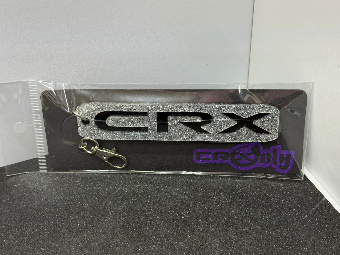 CRX Acrylic Keychain - Silver Glitter