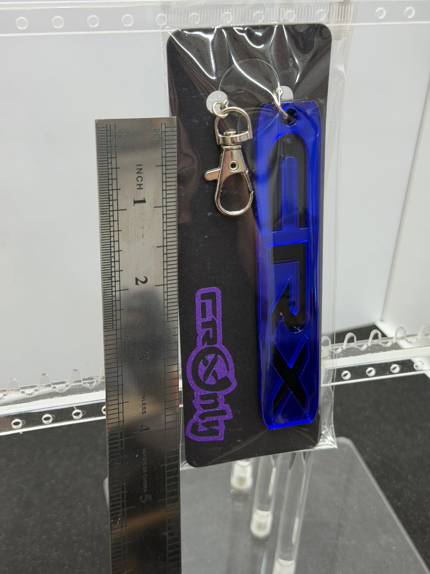 CRX Acrylic Keychain - Blue Mirror