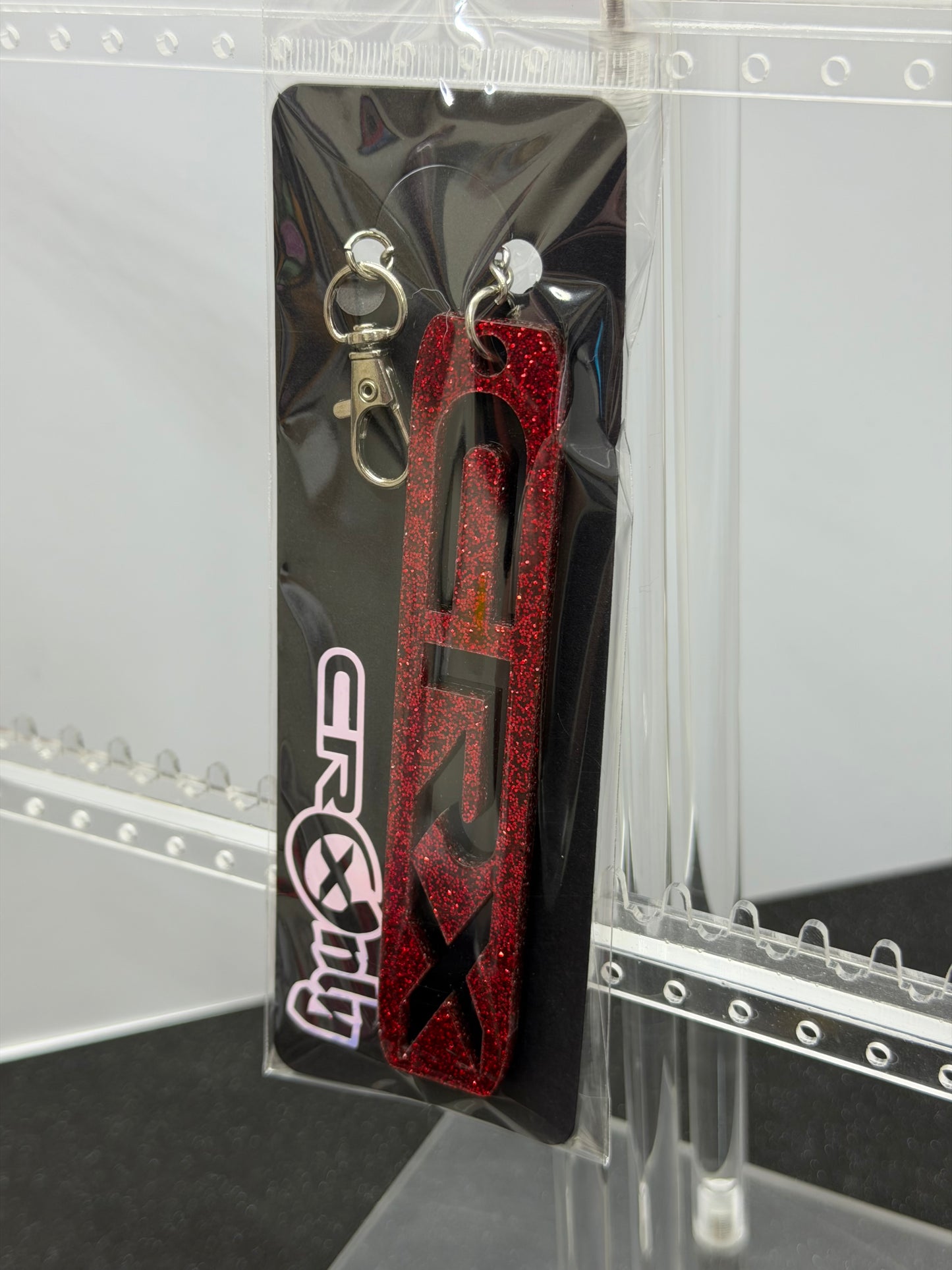 CRX Acrylic Keychain - Glitter Red