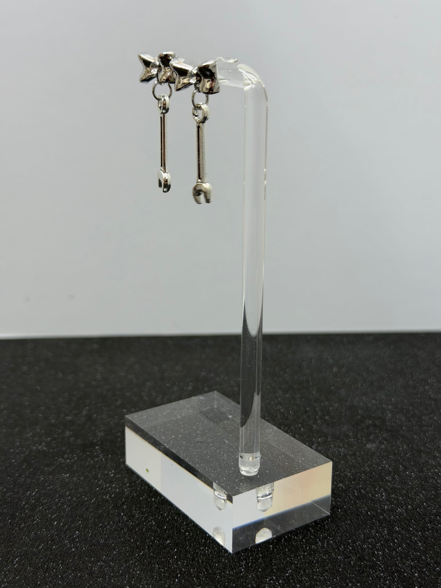 Open Box Wrench Bow Earrings