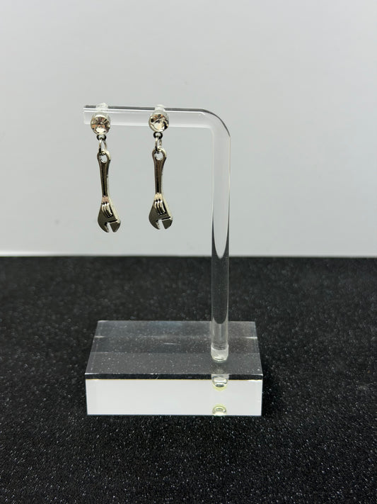 Adjustable Wrench Gem Stud Earrings