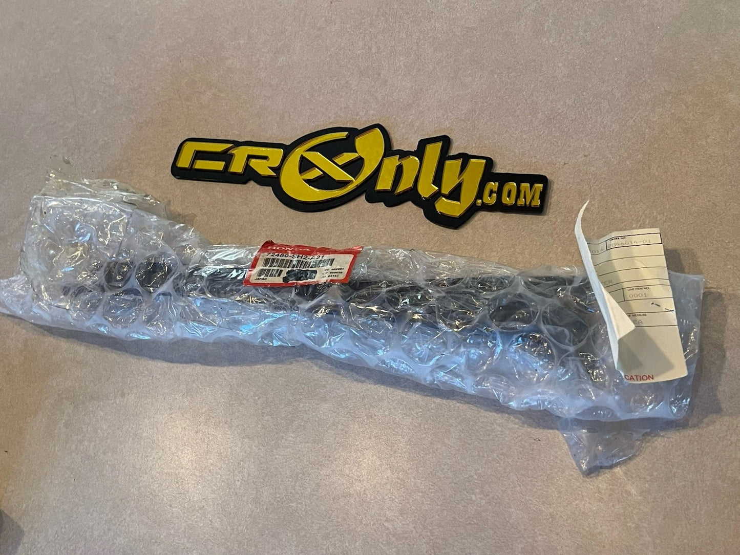 90-91 Crx Door interior B Pillar Sash Metal Trim Driver Side 72480-SH2-A21. NOS